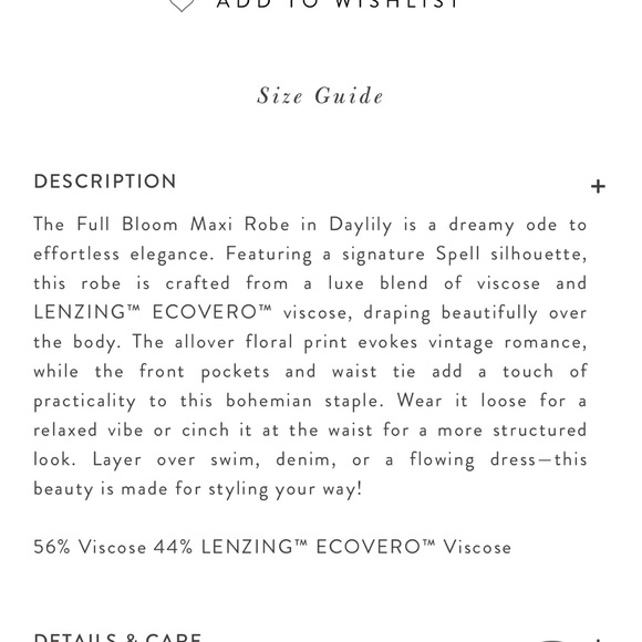 🌺😍 Spell Full Bloom Maxi Robe Sz: M/L Color: Daylily! 😍🌺 - Picture 8 of 8